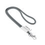 Polyester 2-kleurige koord-lanyard met full color label