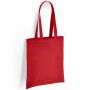 Cotton Long Handle Shopper, Red, ONE, Brand Lab