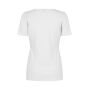 Interlock T-shirt | v-hals | dames - Wit, S