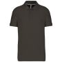 Piquépolo korte mouwen heren dark grey 4XL
