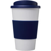 Americano® geïsoleerde beker van 350 ml met handgreep - Blauw/Wit