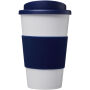 Americano® geïsoleerde beker van 350 ml met handgreep - Blauw/Wit Americano® geïsoleerde beker van 350 ml met handgreep - Blauw/Wit