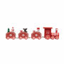 JUNA - Houten decoratie kersttrein - Rood