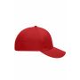 6 Panel Polyester Peach Cap red one size