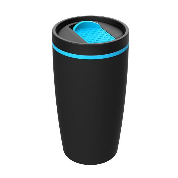 Thermo mug RETUMBLER-METZ - cyan, black Thermo mug RETUMBLER-METZ - cyan, black