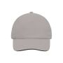 5 Panel Sandwich Cap light grey/black one size