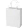 Kraftpapieren tas van 120 g/m² met gedraaide hengsels - 18 x 9 x 23 cm - Wit