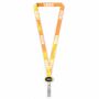 Polyester sublimatie lanyard met ovale badge reel met logo