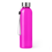 ALFE Drinkfles gekleurd glas, inhoud 500ml - roze
