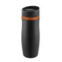 Metmaxx® thermo beker "CremaExtensaNero" zwart/ring oranje
