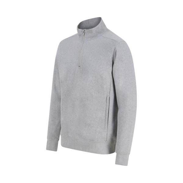 Unisex-Sweatshirt mit Reißverschlusskragen Heather Grey 4XL Unisex-Sweatshirt mit Reißverschlusskragen Heather Grey 4XL