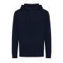 Iqoniq Rila lichtgewicht gerecycled katoen hoodie, donkerblauw (L)