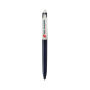 Vibe GRS certified R-ABS pen met ultra vloeiende inkt, donkerblauw, wit