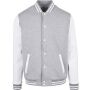 Basic College Jacket heather grey/white S
