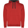 Urban hoodie voor heren - Rood/Zwart - XS