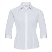 RUS Ladies ¾ sl. Fit. Polycot. Pop. Shirt, White, 4XL