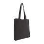 Totebag met bodem en ruimteplooi Washed Black One Size