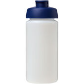 Baseline® Plus grip 500 ml sportfles met flipcapdeksel - Transparent/Blauw Baseline® Plus grip 500 ml sportfles met flipcapdeksel - Transparent/Blauw