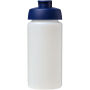 Baseline® Plus grip 500 ml sportfles met flipcapdeksel - Transparant/Blauw