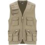Venera 200 g/m2 werkvest met V-hals en meerdere zakken - Donkerzand - 3XL
