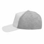 5-panel baseballcap UP TO DATE grijs, wit