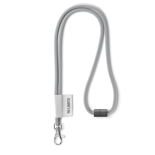 Polyester 2-kleurige koord-lanyard met full color label Polyester 2-kleurige koord-lanyard met full color label