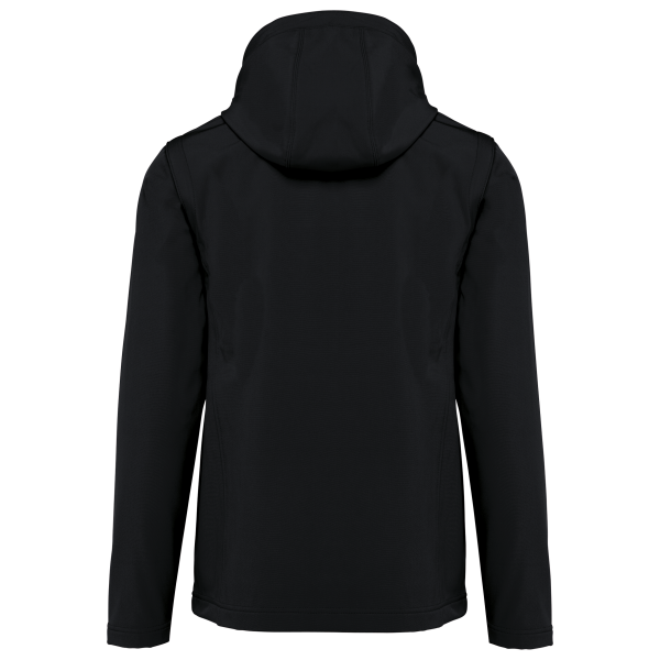 3-laags uniseks softshelljas met afneembare capuchon en mouwen Black XXL 3-laags uniseks softshelljas met afneembare capuchon en mouwen Black XXL