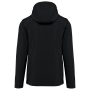 3-laags uniseks softshelljas met afneembare capuchon en mouwen Black XXL