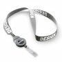 Gerecycled Polyester (rPET) sublimatie lanyard met badge reel met metalen krimp Gerecycled Polyester (rPET) sublimatie lanyard met badge reel met metalen krimp