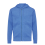Iqoniq Abisko recycled cotton zip through hoodie, heather blue (L)
