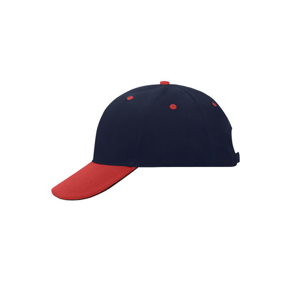 6 Panel Sandwich Cap navy/red/navy one size 6 Panel Sandwich Cap navy/red/navy one size