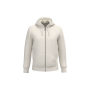 Ecologische uniseks sweater met rits en sherpavoering Ivory 3XL