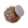 Klein glazen potje 0,4 liter, gevuld met snoep, Wit, Jelly beans