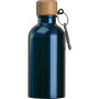 Drinkfles van rvs met karabijnhaak, 400 ml