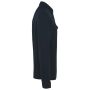Ecologisch verwassen herenoverhemd in geborsteld fleece washed navy blue 3XL