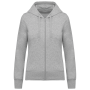 Ecologische damessweater met capuchon en ritssluiting Oxford Grey XXL Ecologische damessweater met capuchon en ritssluiting Oxford Grey XXL