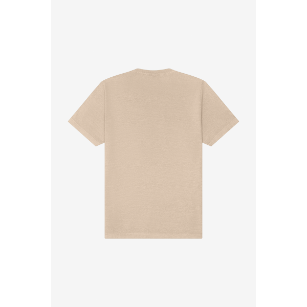 Dik uniseks t-shirt met vintage wash Khaki XXL Dik uniseks t-shirt met vintage wash Khaki XXL
