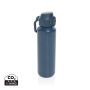 Via RCS Re-steel lockable sport bottle 600ML, donkerblauw