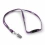 Polyester tubulaire keycord met metalen klem