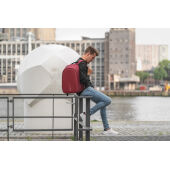 Bobby Hero Regular, anti-diefstal rugzak, rood, zwart