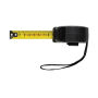 RCS gerecycled plastic 5M/19 mm rolmaat met stop knop, zwart