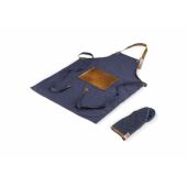 Bbq schort en want - Donkerblauw