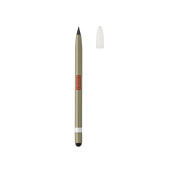 Aluminium inktloze pen met gum, groen