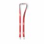 Polyester Pantone-gematchte zeefdruk keycord met 2 clips
