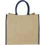 Harry jute draagtas met gekleurde accenten 25L - Naturel/Navy Harry jute draagtas met gekleurde accenten 25L - Naturel/Navy
