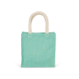 Shopper van jutecanvas - klein model Ice Mint One Size