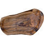Plank met sapgeul ovaal olijfhout ca. 40x17 cm
