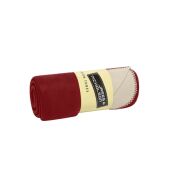 Bonded Fleece Blanket bordeaux/cream