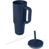 Brady 900 ml RCS gecertificeerde geïsoleerde beker met siliconen rietje - Navy