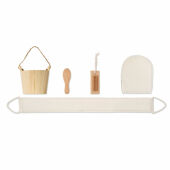 SELFCARE - Badcadeauset in houten emmer - Hout